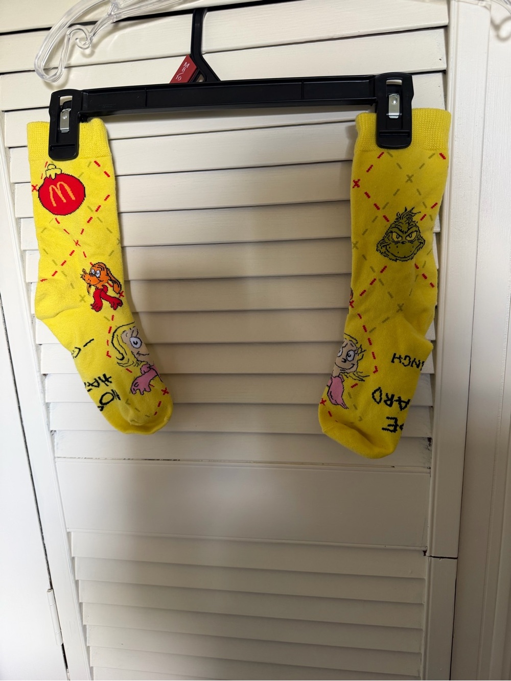 McDonald's Yellow Dr. Seuss Grinch & Characters Novelty Socks